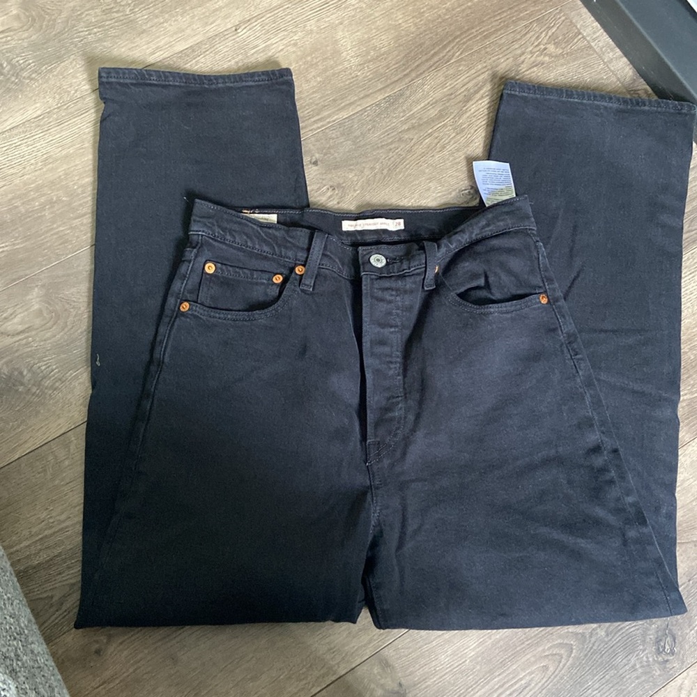 Levi’s Ribcage Straight Ankle Black - Picture 2 of 2
